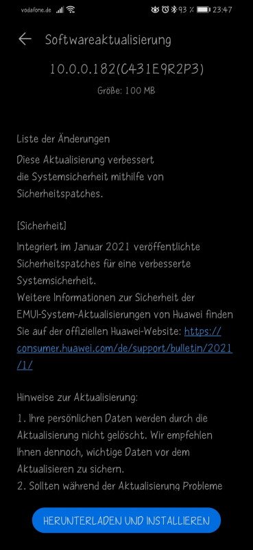 P Smart+ 2019 - Firmwareupdate bringt Januarpatch 2021 2 Januarpatch 2021