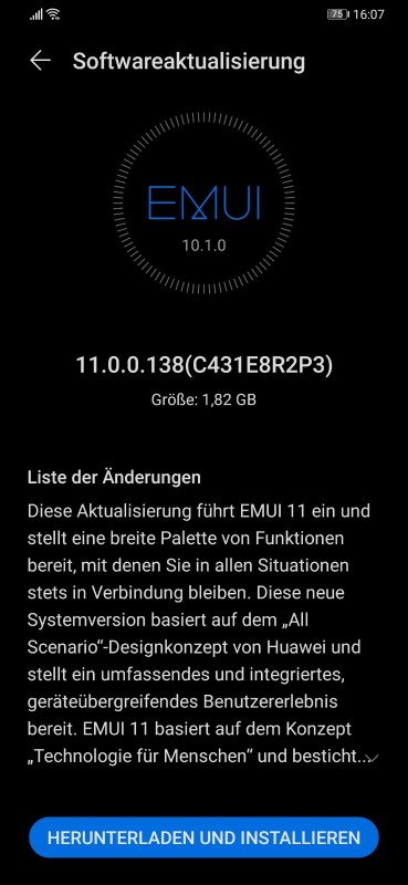 P30/P30 Pro (NE) - EMUI 11 finale Version ist da (Update) 2