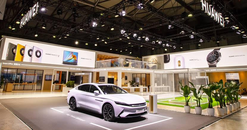 MWCS 2021 - Neue HUAWEI Smart Home Projekte gezeigt 2 HUAWEI Smart Home Messestand MWCS