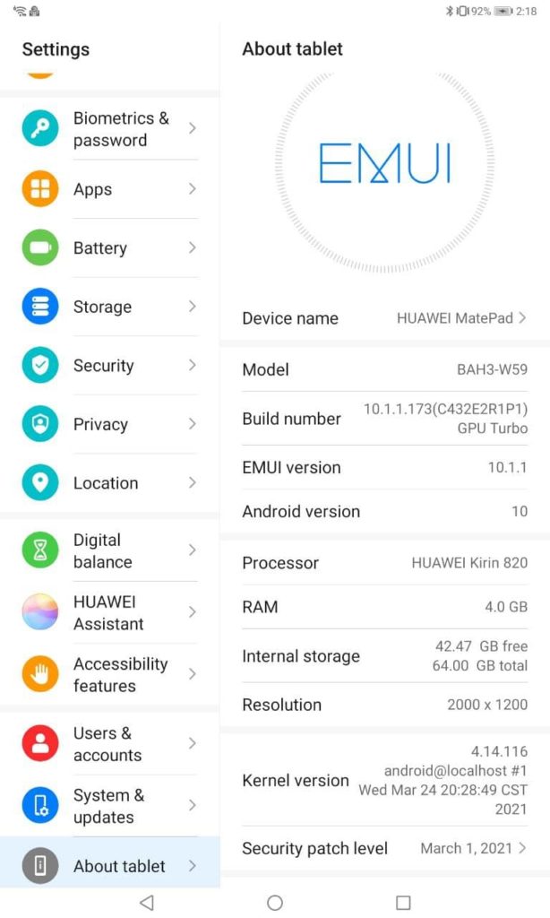 HUAWEI MatePad 10.4 Firmware Update – Sicherheitspatch Juni 2023 18