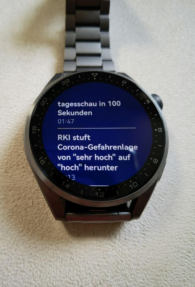 Smartwatch Vergleich HUAWEI Watch 3 Pro Test Tagesschau