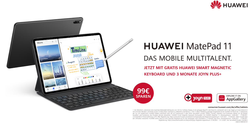 HUAWEI MatePad 11 und MatePad Pro 12.6 - zwei neue Modelle mit HarmonyOS 11 HUAWEI MatePad 11 Aktion