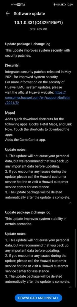 Huawei P40 Lite Update 