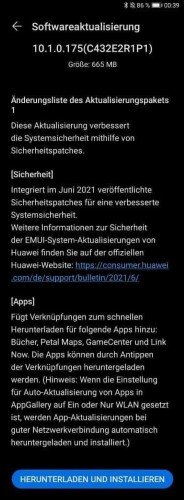 HUAWEI MatePad T10s Update: Juni 2021 Sicherheitspatch und App Verknüpfungen 1