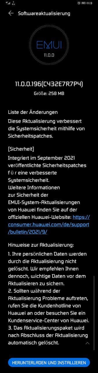 Mate 30 Pro Firmwareupdate Übersicht 74