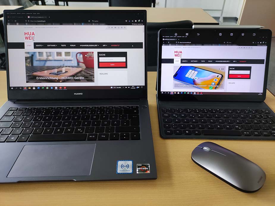 HUAWEI MatePad 11 Test - Ich bin überzeugt! 7 Das MatePad 11 im Einsatz als Zweitbildschirm.