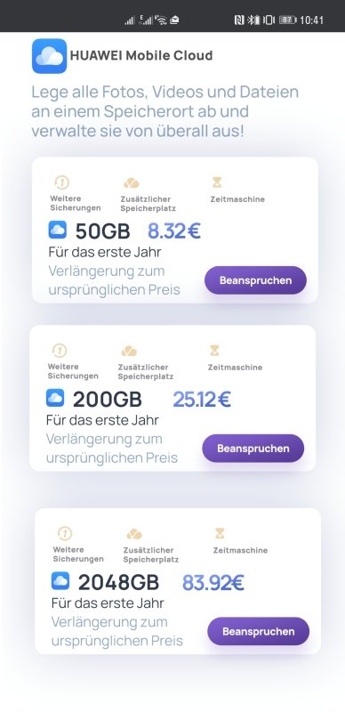 HUAWEI Extra Care: Günstiger Akkutausch, Zusatzgarantie und Rabatte 8 HUAWEI Extra Care Cload Angebot