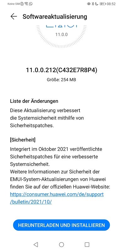 HUAWEI Mate 30 Pro Firmwareupdate Changelog