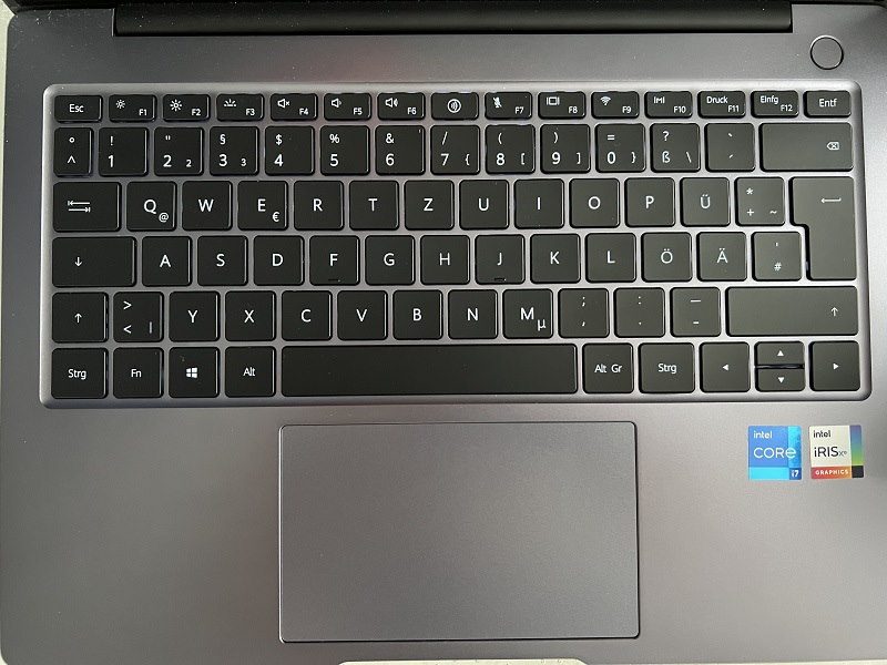 HUAWEI MateBook 14s Test Tastatur Touchpad
