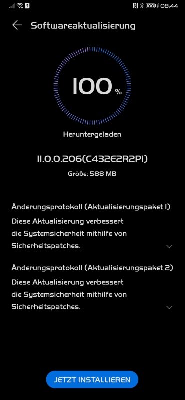 HUAWEI Mate Xs Firmwareupdate Dezember 2021 Changelog