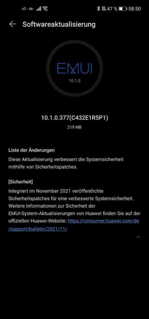 HUAWEI P40 Lite Novemberpatch