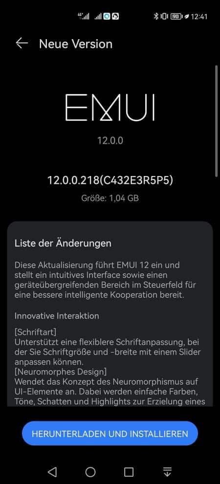 P40 Pro Firmwareupdate EMUI 12