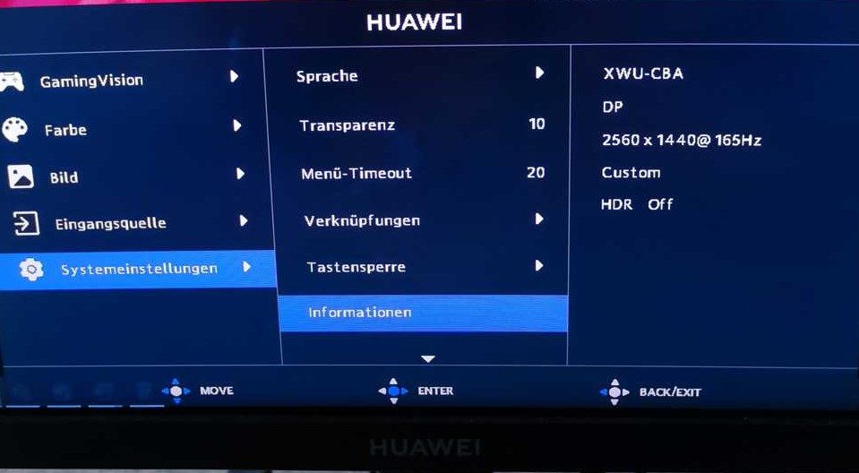 HUAWEI MateView GT 27 im Test - Kann HUAWEI Gaming Monitor? 10 Einstellmöglichkeiten beim MateView GT 27 (Systemeinstellungen)