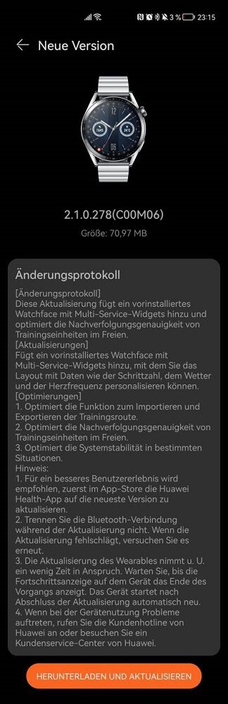 HUAWEI Watch GT 3 Firmware 2.1.0.278