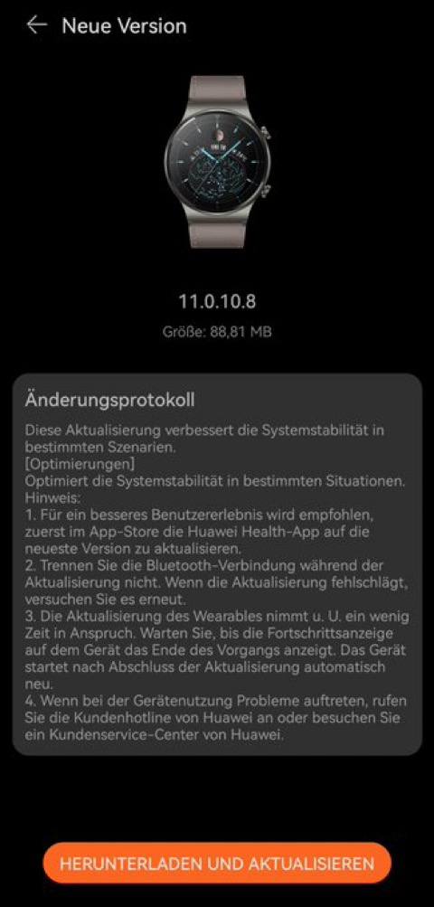 Watch GT 2 Pro Firmwareupdate