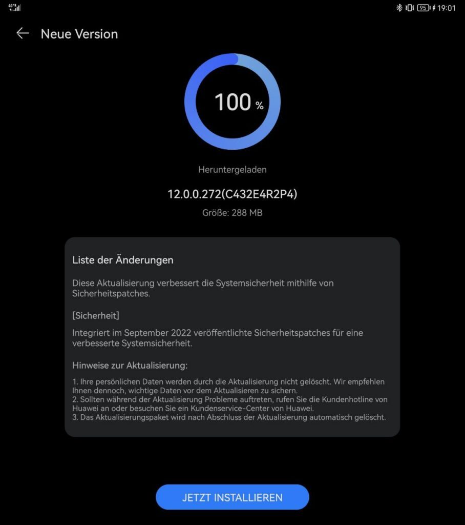 HUAWEI Mate Xs Firmwareupdate - Übersicht 106