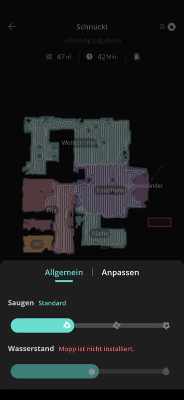 eufy Smart Home Test: Es geht auch ohne Google 9 eufy Smart Home Clean LR30 Hybrid+_App_Einstellungen