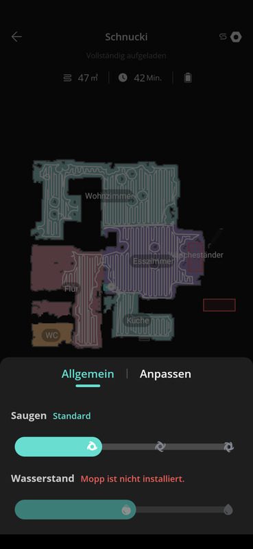 eufy Smart Home Clean LR30 Hybrid+_App_Einstellungen