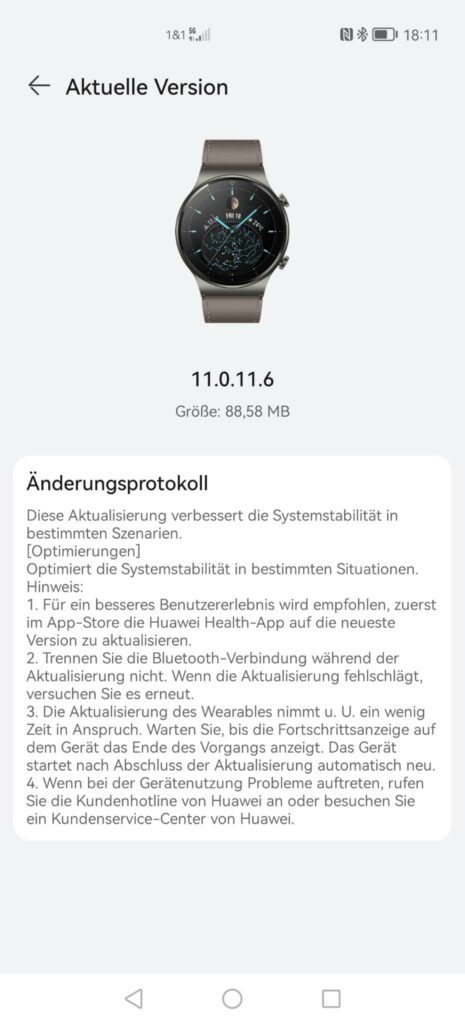 HUAWEI Watch GT 2 Pro erneut mit Stabilitätsupdate 33