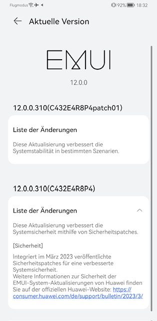 Mate 30 Pro Firmwareupdate Übersicht 72