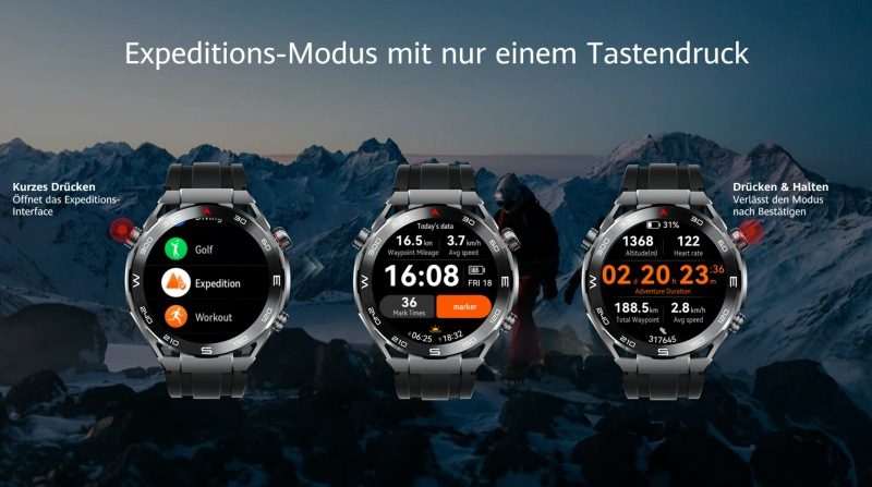 HUAWEI Watch Ultimate Test: Edel & schick, aber ist sie den Preis wert?! 11 HUAWEI Watch Ultimate Test Expeditionsmodus