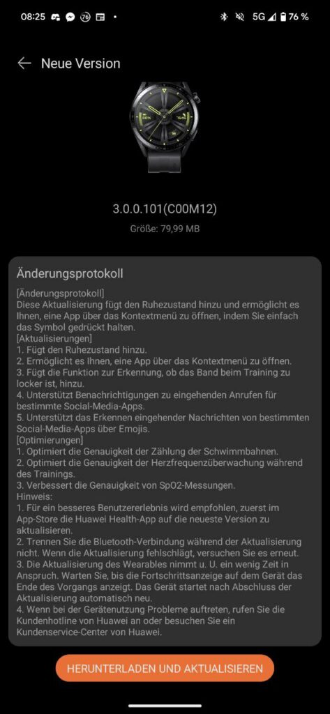 HUAWEI Watch GT 3 (Pro) erhält Firmware Update mit Neuerungen und Optimierungen 1