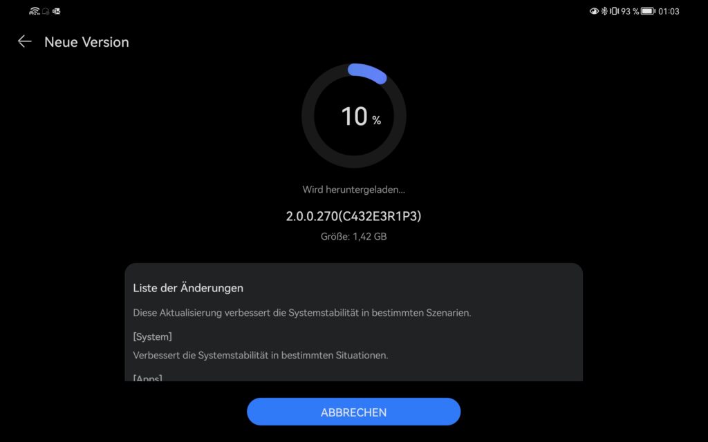 MatePad Pro 10.8 (2020) - erhält wieder ein Update - Sicherheitspatch September 2023 2 Sicherheitspatch September 2023