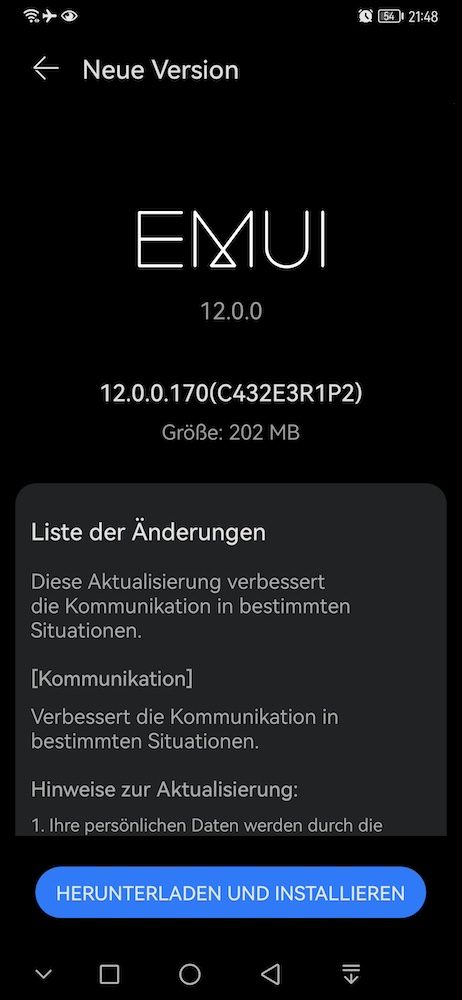 HUAWEI Mate 20 Pro bekommt auch das Kommunikationsupdate 1