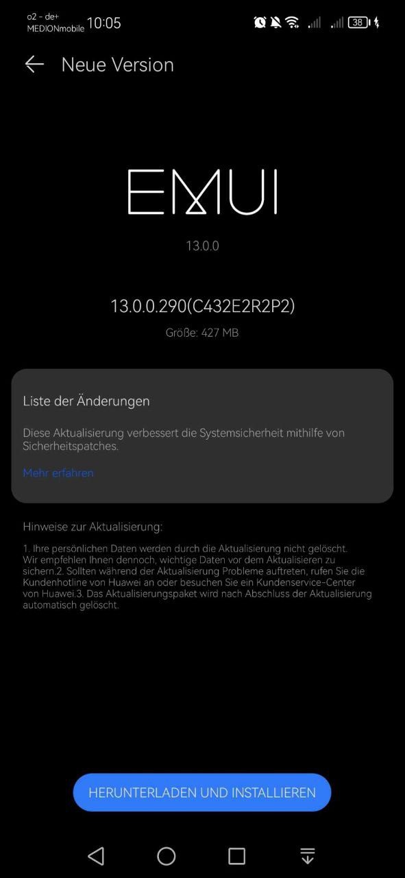 Huawei Nova 9 – erhält Sicherheitspatch Februar 2024 2 Sicherheitspatch Februar 2024