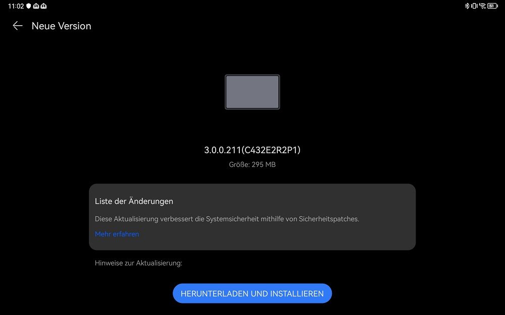 HUAWEI MatePad 11 Firmware Update März 2024
