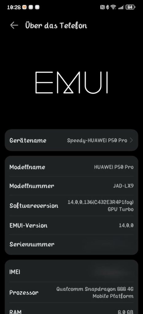 HUAWEI P50 Pro - EMUI 14 Beta startet 24