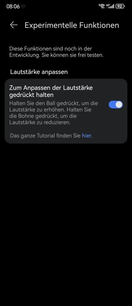 HUAWEI FreeClip Update Lautstärke Geste