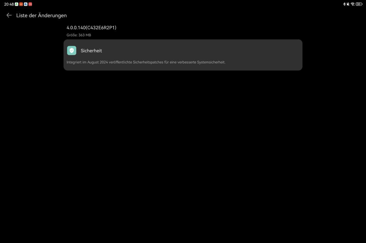 MatePad Pro 13.2 - Sicherheitspatch August 2024 3 MatePad Pro 13.2 - Sicherheitspatch August 2024 3