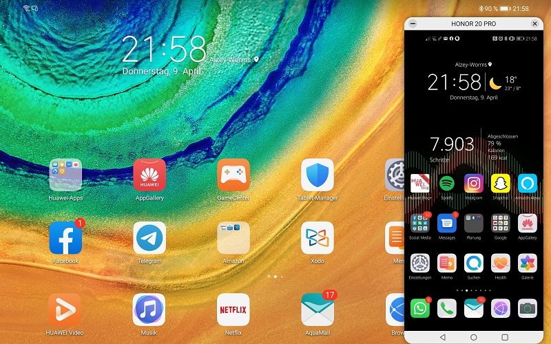 HUAWEI MatePad Pro Test: Tablet auf Angriffskurs? 13 HUAWEI MatePad Pro Multi-Screen Collaboration