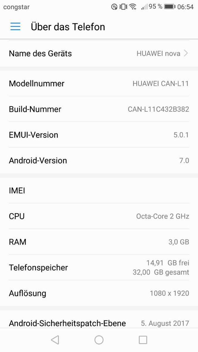 Huawei nova L11-B432B382 - Infos