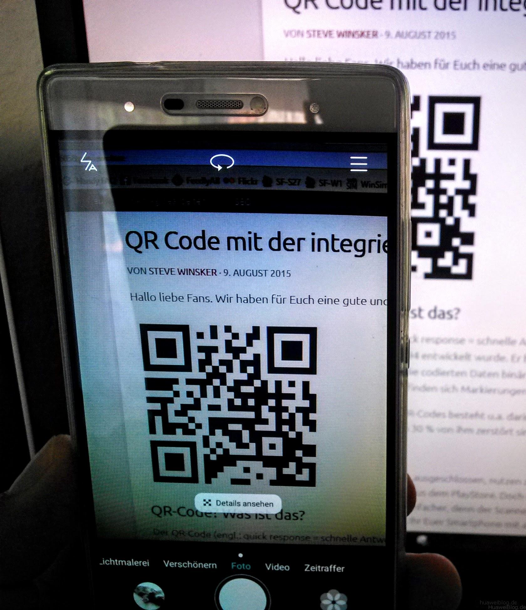 Huawei p20 lite qr code scanner